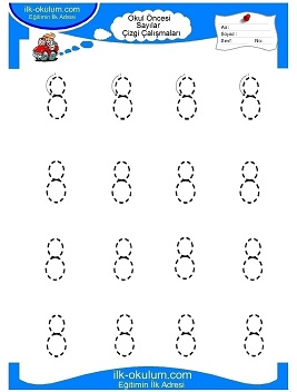 Çocuklar İçin Çizgi Çalışma Sayfaları 